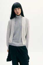 Laden Sie das Bild in den Galerie-Viewer, Damen Strickjacke offen beige Muster