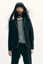 Laden Sie das Bild in den Galerie-Viewer, Damen Blazer Leinen schwarz
